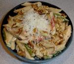 American Penne Cremini  With Sundried Tomatoes and Walnuts Appetizer