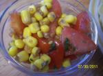 Canadian Corn Tomato and Basil Salad Appetizer