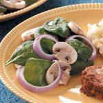 British Tangy Mushroom Spinach Salad Appetizer