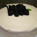 American Cake with Blackberries Dessert