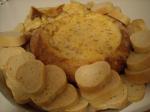 American Awesome Cheese Dip in Bread Bowl Appetizer