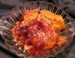 American Thanksgiving Cranberry Peach Cobbler Dessert