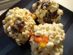 American Loaded Candy Popcorn Balls Appetizer