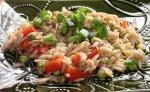 British Orzo Pea and Pepper Salad Appetizer