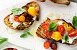 Italian Confit Tomato And Ricotta Crostini Recipe Appetizer