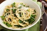 Italian Spicy Kale And Garlic Spaghetti Recipe Appetizer