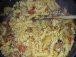 Italian Fusilli With Sausage Artichokes and Sundried Tomatoes Appetizer