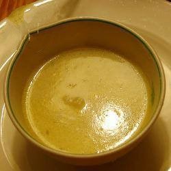 American Soup with Jerusalem Artichoke Tubers and Potatoes Appetizer