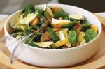 American Camembert Apple And Spinach Salad With Garlic Toasts Recipe Appetizer