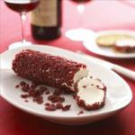 American Goat Cheese Rolled in Dried Cranberries Dessert