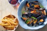 Basil And Chilli Mussels With Fries Recipe recipe