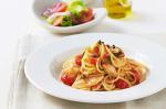 Canadian Spaghetti With Sea Bream And Mediterranean Vegetables Recipe Appetizer