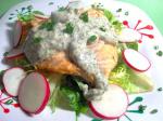 American Chilled Salmon With Herb Mayonnaise Appetizer