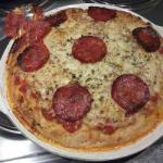 British Homemade Pizza with Salami Appetizer