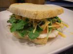 American Fried Egg Sandwiches With Pancetta and Arugula Appetizer