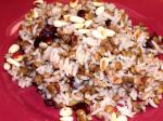 American Rice Lentils and Dried Cranberries Garnished With Pine Nuts Dinner