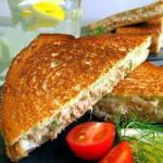 British Hot Tuna Sandwich with Melted Cheese Appetizer