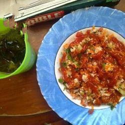 Canadian Ceviche Fish and Vegetables Appetizer