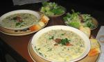 American New England Clam and Corn Chowder With Herbs 1 Appetizer