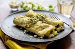 Mexican Greens and Chayote Enchiladas With Salsa Verde Recipe Appetizer
