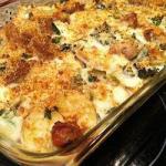 Gratin Potatoes Broccoli and Sausage recipe