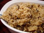 American Baked Onion Rice With Mushrooms Dinner