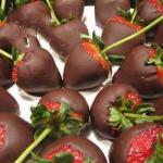 American Strawberries with Chocolate Black Dessert