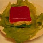 American Christmas Ribbon Salad Dessert