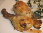 American Grilled Chicken Legs With Orange and Rosemary Dinner