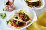 British Pulled Beef Steamed Buns With Kimchi Recipe Appetizer