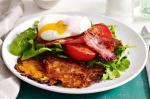 British Sweet Potato Hash Brown With Tomato Bacon And Egg Recipe Dessert