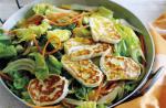 American Spring Vegetables and Couscous with Halloumi Dinner