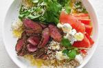 Israeli/Jewish Couscous Watermelon And Feta Salad With Spiced Lamb Recipe Dessert