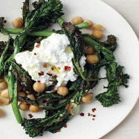 Italian Broccoli Rabe with Chickpeas and Ricotta Appetizer