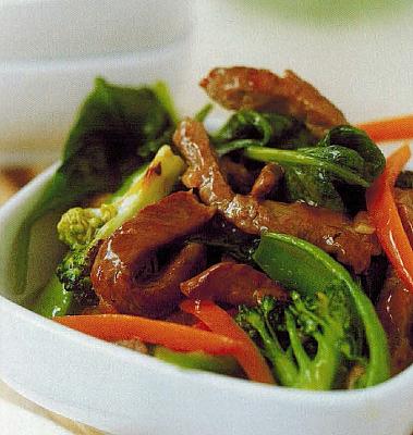 Chinese Marinated Beef with Vegetables Appetizer