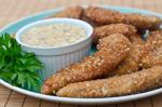 American Pecan Crusted Chicken Tenders with Honey Mustard Sauce  Once Upon a Chef Dinner