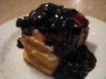 American Lemon Stacks With Blueberry Sauce Appetizer