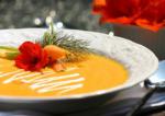 Chilean Carrot Coconut Milk and Red Curry Soup Appetizer