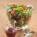 American Strawberry Spinach Salad with Raspberry Poppy Seed Dressing Appetizer
