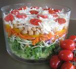 American Layered Picnic Salad Appetizer