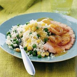 American Glazed Ham Steak with Pineapple Dinner