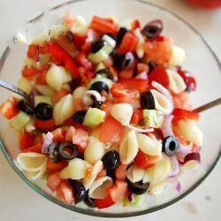 American Pasta Salad with Cherry Tomatoes Appetizer