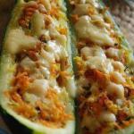American Zucchini with Vegetable Filling Appetizer