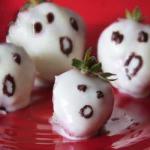British Strawberry Ghosts Dessert