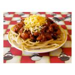 American Four Bean Chili Spaghetti Dinner