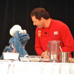 American Rocco Dispirito and Cookie Monster Cook Up Healthful and Tasty Cookies Dessert