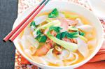 American Long Noodle Soup With Barbecue Pork Recipe Soup
