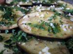 American Herb and Garlic Grilled Eggplant aubergine Appetizer