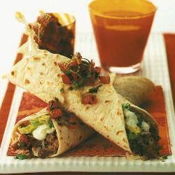 Mexican Burritos with Baked Beans Appetizer