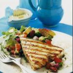 Mexican Baked Swordfish Steaks with a Mexican Salad Dinner